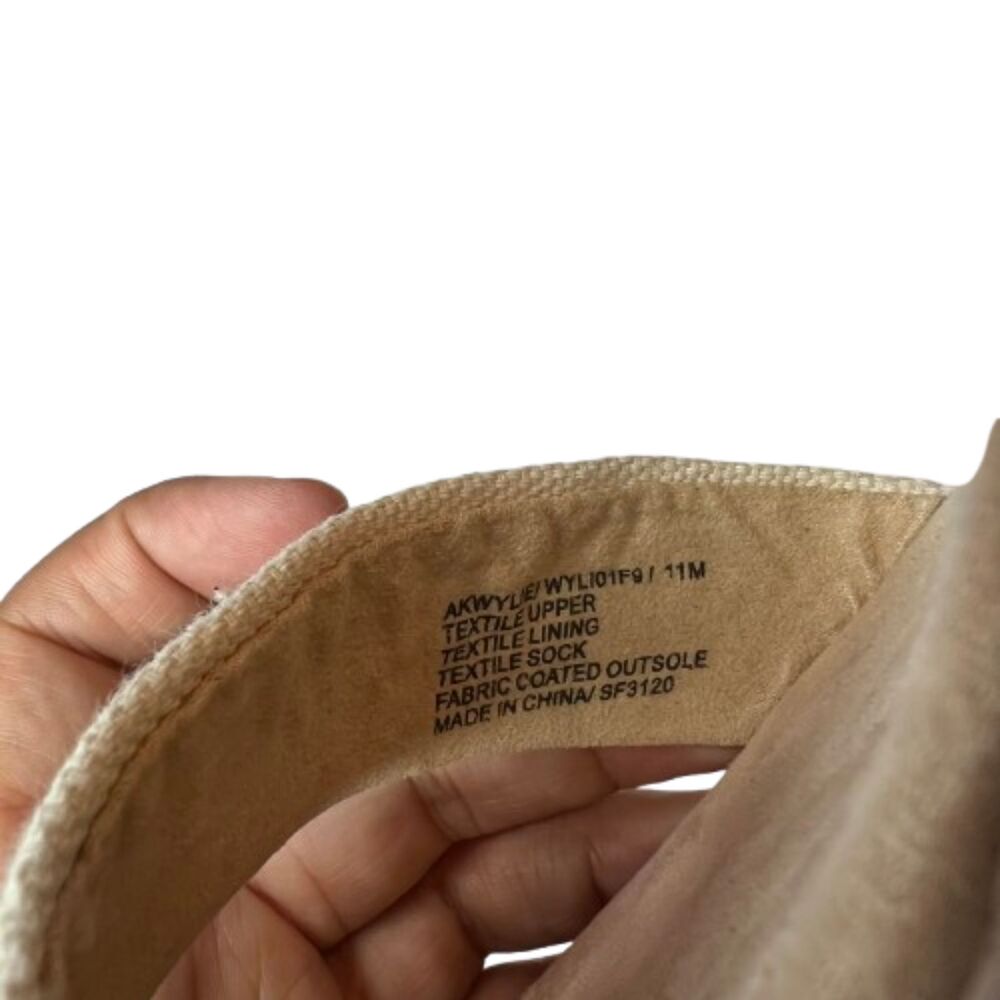 Anne Klein NWOB Beige Espadrille Ankle Strap Summer Shoes Wedge Sandals 11M - Picture 4 of 7